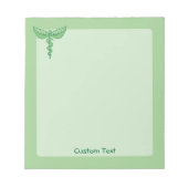 Caduceus met Bladeren Notitieblok (Voorkant)