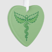 Caduceus met bladeren Ornament (voorkant)