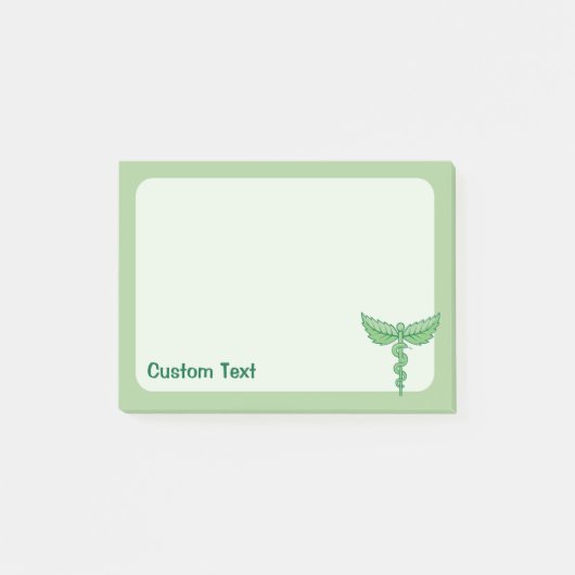 Caduceus met bladeren post-it® notes (Voorkant)