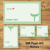Caduceus met bladeren post-it® notes