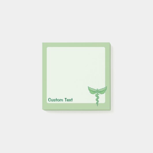 Caduceus met bladeren post-it® notes (Voorkant)