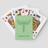 Caduceus met bladeren speelkaarten (Achterkant)