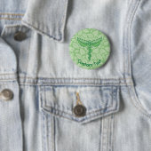 Caduceus met Button achtergrond met bladeren (In situ)