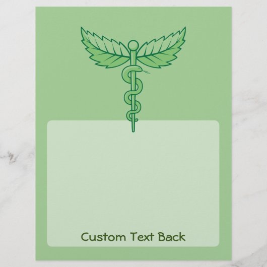Caduceus met Leaves Flyer (Achterkant)