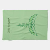 Caduceus met lederhanddoek theedoek (Horizontaal)