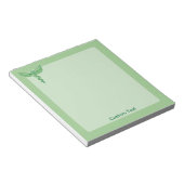 Caduceus met Notitieblok van bladeren (Schuin)