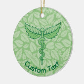 Caduceus met Ornament met lederachtergrondkeramiek (Links)