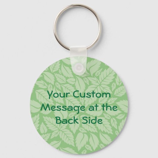 Caduceus met Sleutelhanger achtergrond met bladere (Achterkant)