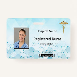 Caduceus Molecule Medical Foto ID Badge