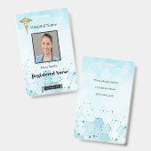 Caduceus Molecule Medische Verticale Foto ID Badge (Voor- en achterkant)