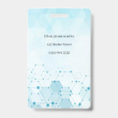 Caduceus Molecule Medische Verticale Foto ID Badge (Achterkant)