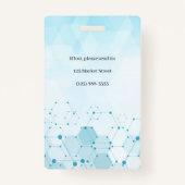 Caduceus Molecule Medische Verticale Foto ID Badge (Achterkant)