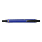 Caduceus & Monogram op Blauwe Achtergrond Zwarte Inkt Pen (Achterkant)
