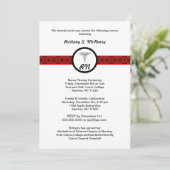Caduceus Nurse Afstuderen Invite Black & Red RN Kaart (Staand voorkant)