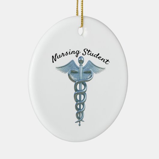 Caduceus Nursing Student Keramisch Ornament (Rechts)