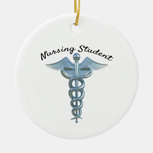 Caduceus Nursing Student Keramisch Ornament (Voorkant)
