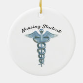 Caduceus Nursing Student Keramisch Ornament (Achterkant)