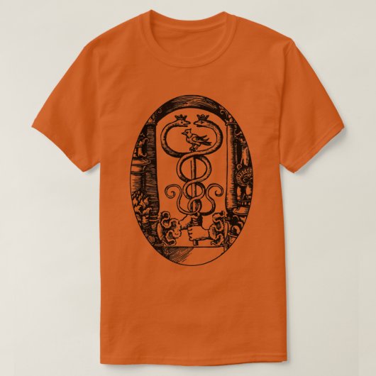 Caduceus of Hermes Thoth T-shirt (Design voorkant)