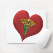 Caduceus op een hart muismat (Met muis)