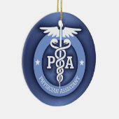 Caduceus PA 2 (blauw) Keramisch Ornament (Rechts)
