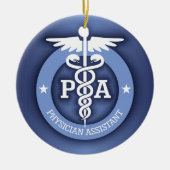 Caduceus PA 2 (blauw) Keramisch Ornament (Voorkant)