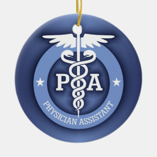 Caduceus PA 2 (blauw) Keramisch Ornament