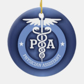 Caduceus PA 2 (blauw) Keramisch Ornament (Achterkant)