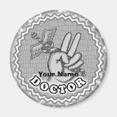 Caduceus peace doctor magneet (Voorkant)