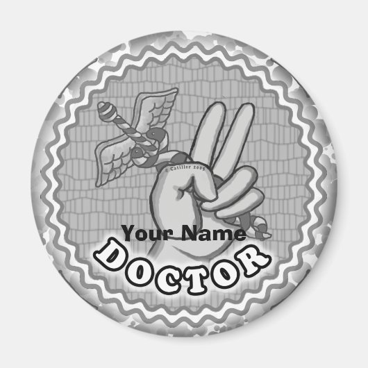 Caduceus peace doctor magneet (Voorkant)