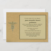 Caduceus Pendant Dental School Afstuderen Invitat Kaart (Voorkant)