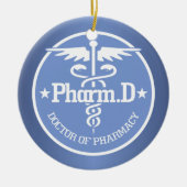 Caduceus PharmD 2 Keramisch Ornament (Voorkant)