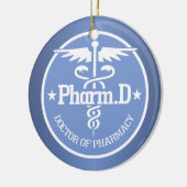 Caduceus PharmD 2 Keramisch Ornament (Links)