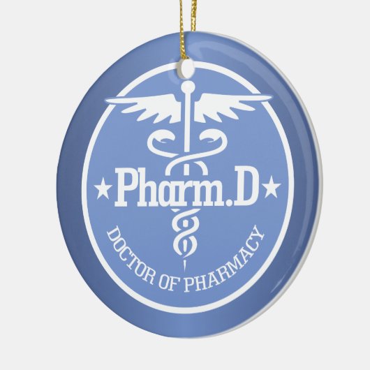 Caduceus PharmD 2 Keramisch Ornament (Links)