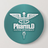 Caduceus PharmD 3 Ronde Button 4,0 Cm (Voorkant)