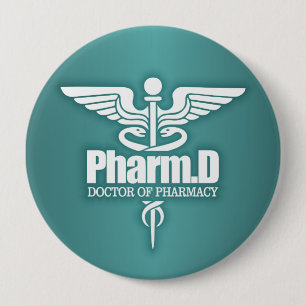Caduceus PharmD 3 Ronde Button 4,0 Cm
