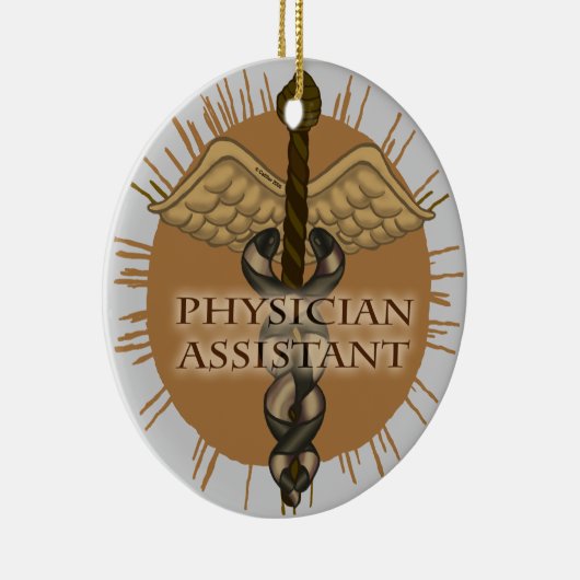 Caduceus Physician Assistant-ornament Keramisch Ornament (Rechts)