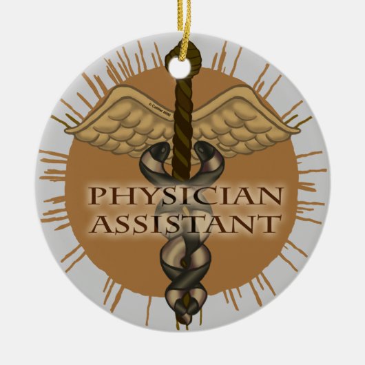 Caduceus Physician Assistant-ornament Keramisch Ornament (Voorkant)