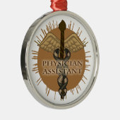 Caduceus Physician Assistant-ornament Metalen Ornament (Rechts)