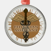 Caduceus Physician Assistant-ornament Metalen Ornament (Voorkant)