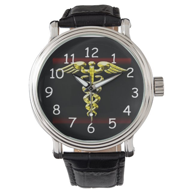 Caduceus polshorloge horloge (Voorkant)