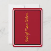 Caduceus Red/Gold/Black Medical School Afstuderen Kaart (Achterkant)
