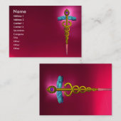 CADUCEUS, RED RUBY, levendig amethyst roze, fuchsi Visitekaartje (Voorkant / Achterkant)