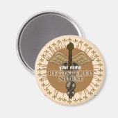 Caduceus Registered Nurse-magneet Magneet (Voorkant / Achterkant)