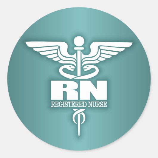 Caduceus RN 3 Ronde Sticker (Voorkant)