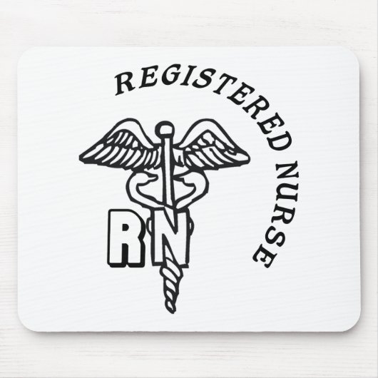 CADUCEUS RN LOGO GEREGISTREERDE NURSE MUISMAT (Voorkant)