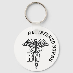 CADUCEUS RN LOGO GEREGISTREERDE NURSE SLEUTELHANGER