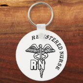 CADUCEUS RN LOGO GEREGISTREERDE NURSE SLEUTELHANGER (Voorkant)