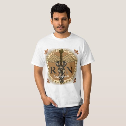 Caduceus RN verpleegkundige T-shirt (Voorkant volledig)