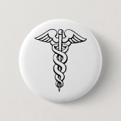 Caduceus Ronde Button 5,7 Cm (Voorkant)