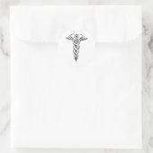 Caduceus Ronde Sticker (Tas)